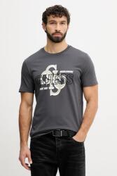 Guess pamut póló szürke, nyomott mintás, M5BI72 I3Z14 - szürke S