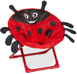 Relaxdays Moon összecsukható kempingszék gyerekeknek Katicabogár 1002888_766