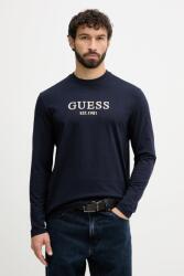 GUESS pamut hosszúujjú sötétkék, nyomott mintás, M5BI0S K8FQ4 - sötétkék M