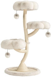 Fudajo dizájner macskabútor, macskakaparófa 25 cm magas, szizál és plüss 3 szintes 65611