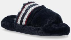 Tommy Hilfiger papucs HILFIGER FUR SLIPPER sötétkék, FW0FW08854 - sötétkék Női 39/40