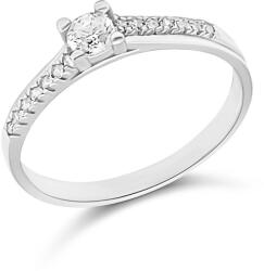 ÉkszerM Fehérarany Gyűrű (méret: 58) AU 95306