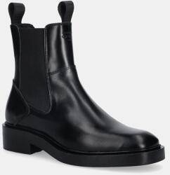 Gant bőr bokacsizma Fallwi fekete, lapos talpú, 31541129 - fekete Női 37