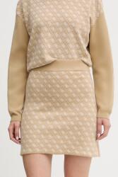 Guess szoknya gyapjú keverékből AUBREY - bézs L - answear - 22 990 Ft