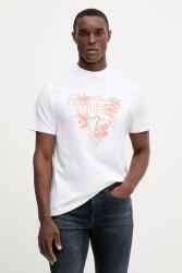 Guess pamut póló fehér, nyomott mintás, M5YI21 K8FQ4 - fehér S