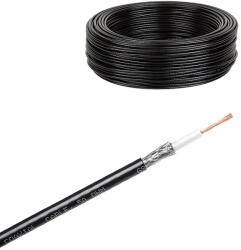 Cabletech KAB0023A-M Koax kábel H155, fekete, 50Ohm 2, 4GHz, /méter (KAB0023A)