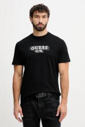 Guess pamut póló fekete, nyomott mintás, M5BI05 I3Z14 - fekete XL