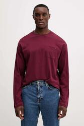 Tommy Hilfiger pamut hosszúujjú piros, sima, UM0UM03644 - piros XL
