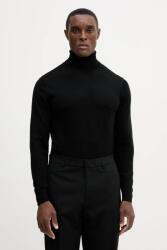 GUESS gyapjú pulóver FRED könnyű, fekete, garbónyakú, M5RR20 Z3LZ0 - fekete XL