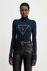 GUESS pulóver MELANIE könnyű, sötétkék, garbónyakú, W5BR39 Z2NQ2 - sötétkék XS