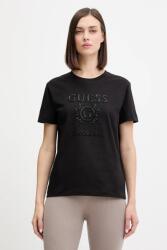 Guess pamut póló MENA fekete, V5BI07 K8FQ4 - fekete XXS