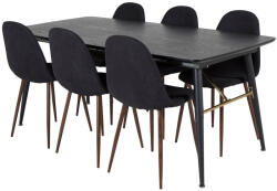  Étkezőgarnitúra Dallas 1443 (Fekete + Dió)