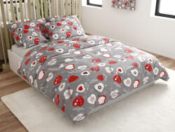  CHRISTMAS HEART szürke mikroplüss ágyneműhuzat Ágyneműhuzat mérete: 2 db 70 x 90 cm | 200 x 220 cm