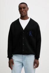 Calvin Klein kardigán gyapjú keverékből fekete, LV04RD304G - fekete L