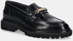 Gant bőr mokaszin Ivyhill fekete, lapos talpú, 31531118 - fekete Női 37