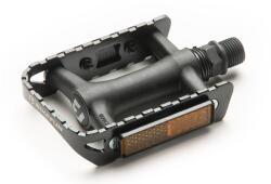 BikeFun Pedál BIKEFUN HIKER MTB PP body, alu keret, ezüst/fekete