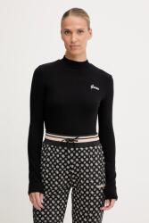 GUESS hosszú ujjú ALBA félgarbó nyakú, fekete, V5BP10 KCBF1 - fekete S
