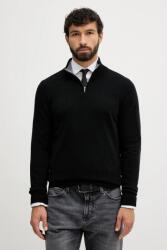 HUGO BOSS gyapjú pulóver könnyű, fekete, 50549984 - fekete M