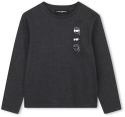KARL LAGERFELD gyerek pamut hosszú ujjú felső - szürke 162