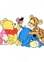  Disney pamut, gumis lepedő - Micimackó & barátai (fehér)