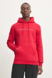 Tommy Hilfiger felső piros, férfi, nyomott mintás, kapucnis, DM0DM20746 - piros M