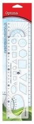 Optima Sablon vonalzó OPTIMA 30cm (53015A)