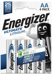 Energizer Elem AA ceruza LR06 Ultimate Lítium 4 db/csomag, Energizer