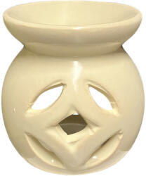  Kerámia olajmécses áttört - Krém (144805)