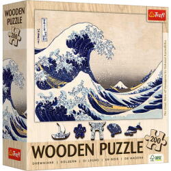 Trefl Wooden puzzle - A kanagawai nagy hullám - Hokusai Katsushika 200 db-os (20250) (20250)