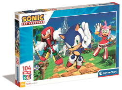 Clementoni Clementoni- 104 db-os SuperColor Maxi puzzle - Sonic (25764) (25764)