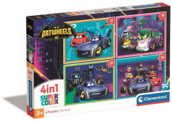 Clementoni Clementoni- 4 az 1-ben SuperColor puzzle gyűjtemény - Batwheels (21529) (21529)