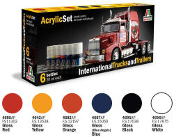 Italeri Acrylic szett: INTERNATIONAL TRUCKS & TRAILERS (435AP) festék (435AP)