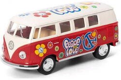 Kinsmart Volkswagen 1962 Peace & Love Busz piros 1: 32 (KT5377DFP) (KT5377DFP)