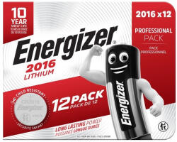 Energizer Elem gombelem CR2016 lítium 12 db/csomag, Energizer