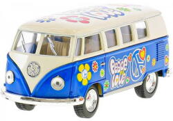 Kinsmart Volkswagen 1962 Peace & Love Busz kék 1: 32 (KT5377DFK) (KT5377DFK)