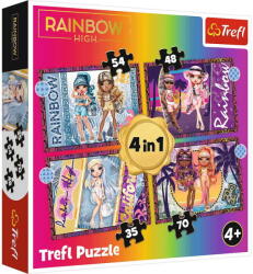 Trefl 4 az 1-ben Puzzle Rainbow High divatbabák 35/48/54/70 db-os (34614) (34614)