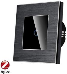 Luxion Egyszerű Üveg Érintőkapcsoló Zigbee protokollal Alumínium keret LUXION - szin fekete