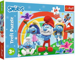 Trefl Maxi Puzzle Smurf Hupikék Törpikék 24 db-os (14374) (14374)