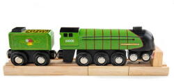 Bigjigs Toys Zöld vonat utánfutóval (BJT480) (BJT480)