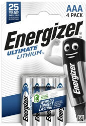 Energizer Elem AAA mikro LR03 Ultimate Lítium 4 db/csomag, Energizer