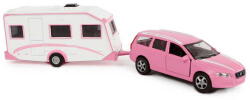 Kidsglobe Volvo V70 lakókocsival pink 30 cm (520194) (520194)