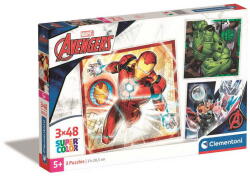 Clementoni Clementoni- 3x48 db-os SuperColor puzzle - Marvel Bosszúállók (25315) (25315)