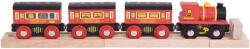 Bigjigs Toys Piros Mozdony vagonokkal - Bigjigs (BJT431) (BJT431)