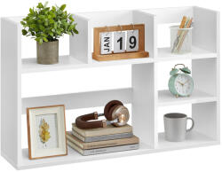 VASAGLE Asztali polc, rendszerező, fehér (LBC815W14)