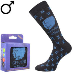 Boma Zokni ZODIAC csillagjeggyel, dobozban TWINS sötétszürke 42-46 115523 (115523)