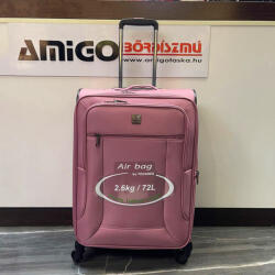 Touareg rózsaszín textil négykerekű közepes bőrönd air6932