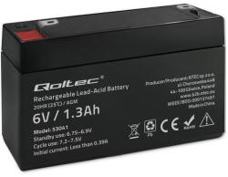 Qoltec AGM akkumulátor | 6V | 1.3Ah | Karbantartásmentes | Hatékony | Hosszú élettartam | UPS-hez, mérleghez, pénztárgéphez (53041)
