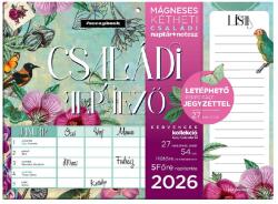 Lizzy Card Hűtőmágneses naptár 2 heti jegyzettömbbel 2026 Anyu tervezője Scrapbook Style (26222599)