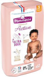 Pommette Premium Active pelenka gumisderekú (3-as) 4 - 9 kg (52 db/cs)