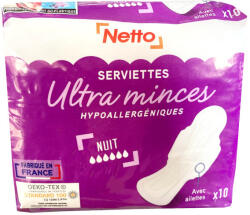  Netto Egészségügyi betét Ultra szárnyas (méret: éjszakai) (10 db/cs) - perfectlife